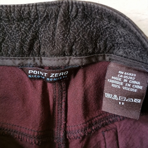 Point Zero Faux Suede Straight Leg Pants Brown - Picture 5 of 9